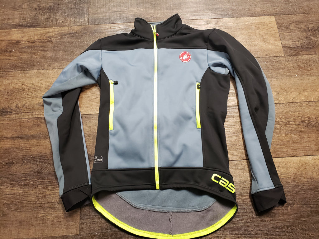 Castelli Gore Wind Stopper fleece cycling jacket women large trim fit