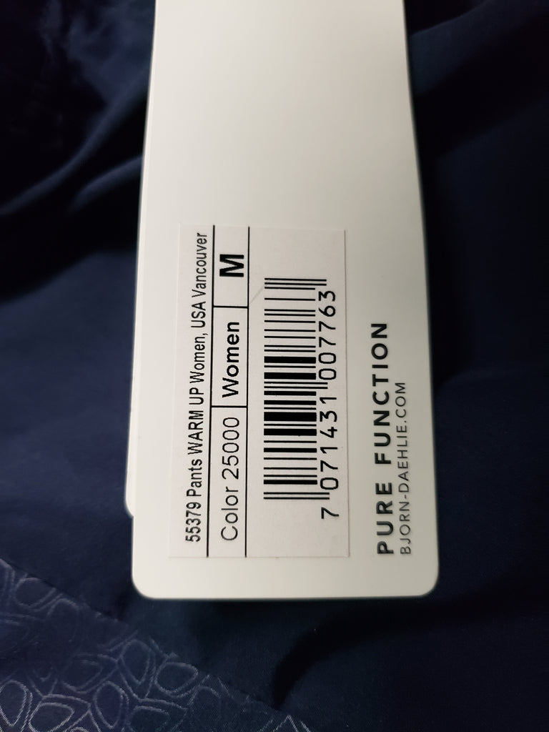 Bjorn-Daehlie XC ski warm up full zip pants wind panels women medium