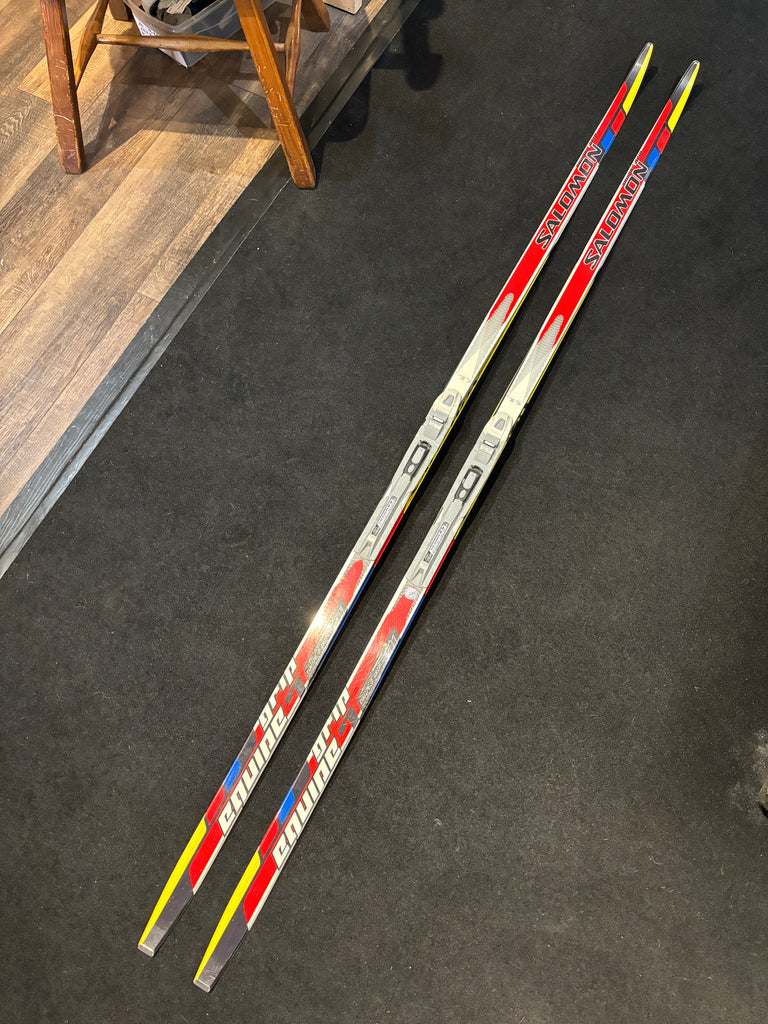 201cm Salomon Equipe 7 Classic XC Skis with SNS Pilot Bindings