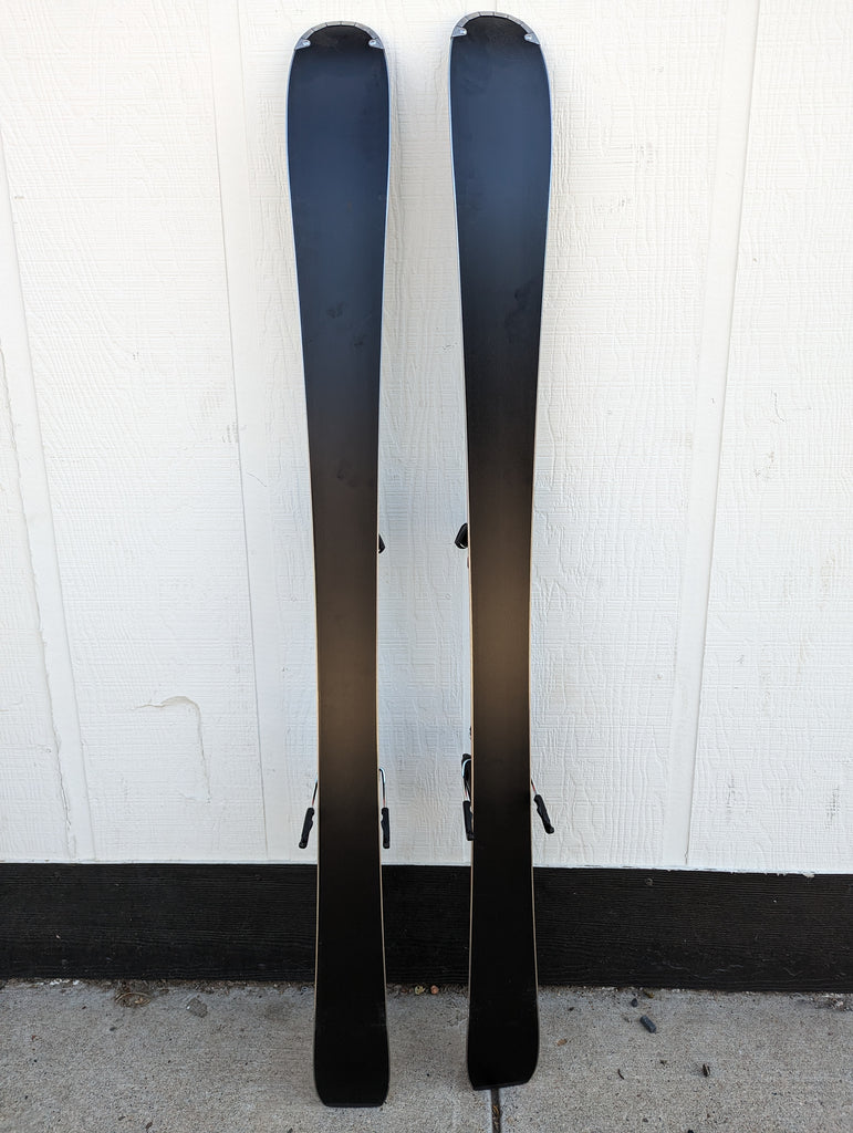 Salomon Distance 76 all mountain rocker skis with bindings, 140cm