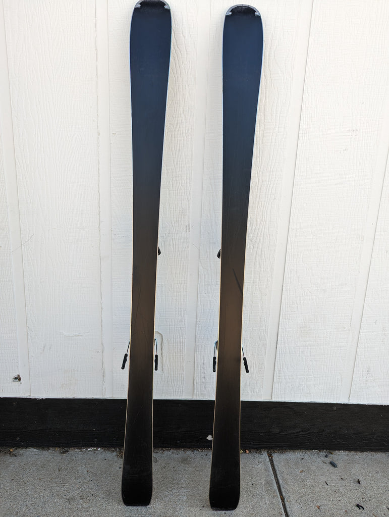 Salomon Distance 76 all mountain rocker skis with bindings, 160cm