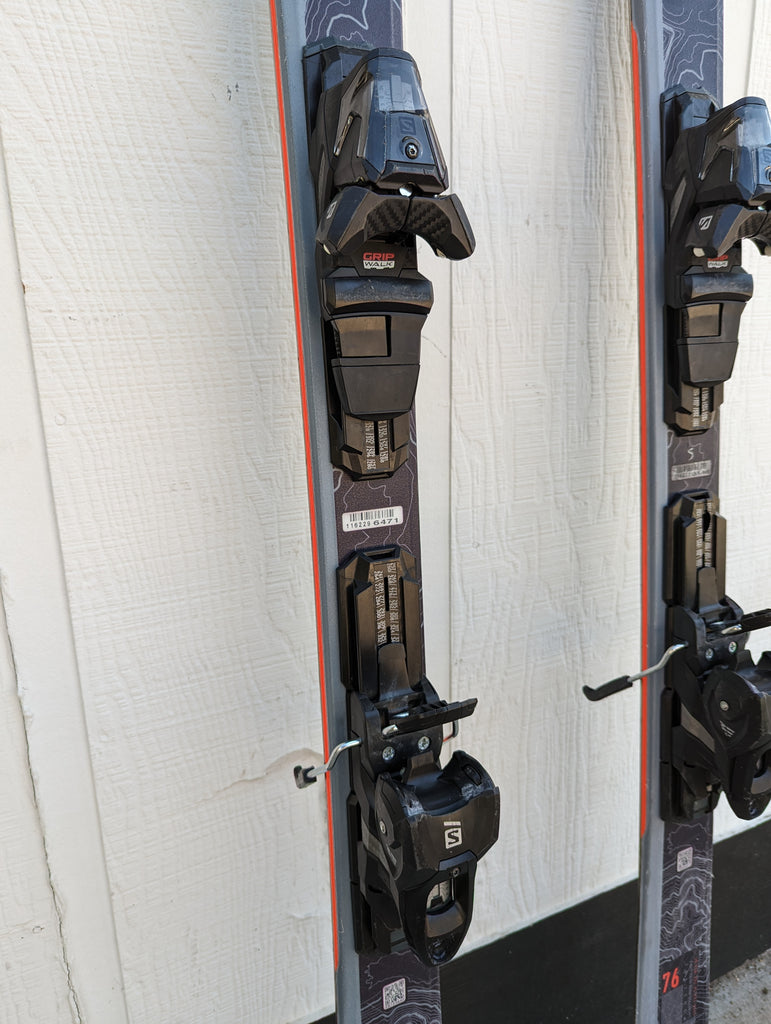 Salomon Distance 76 all mountain rocker skis with bindings, 170cm