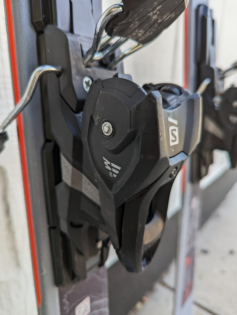 Salomon Distance 76 all mountain rocker skis with bindings, 170cm