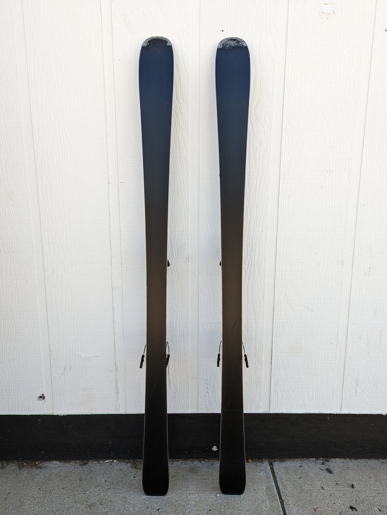 Salomon Distance 76 all mountain rocker skis with bindings, 170cm