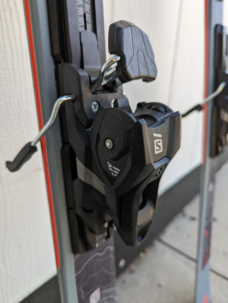 Salomon Distance 76 all mountain rocker skis with bindings, 180cm