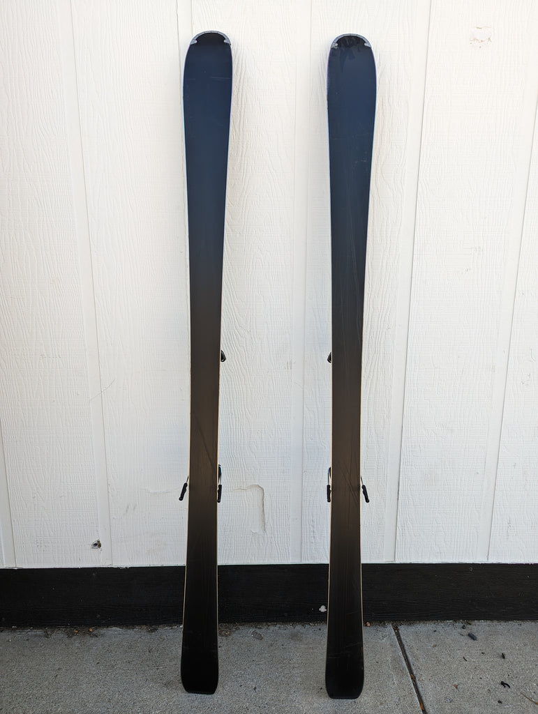 Salomon Distance 76 all mountain rocker skis with bindings, 180cm