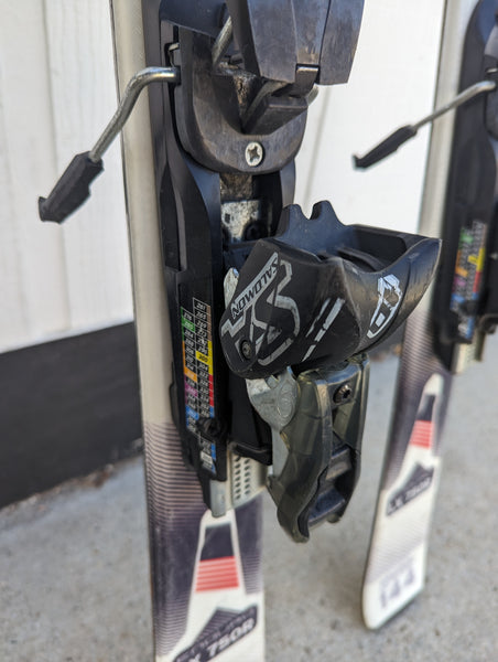 Salomon Enduro LX750R all mountain rocker skis with bindings