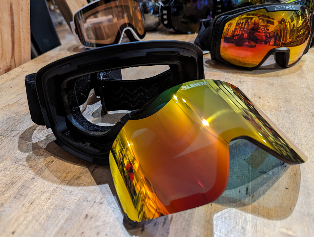5th Element Stealth Flat Mag 2 lens magnetic ski snowboard goggle