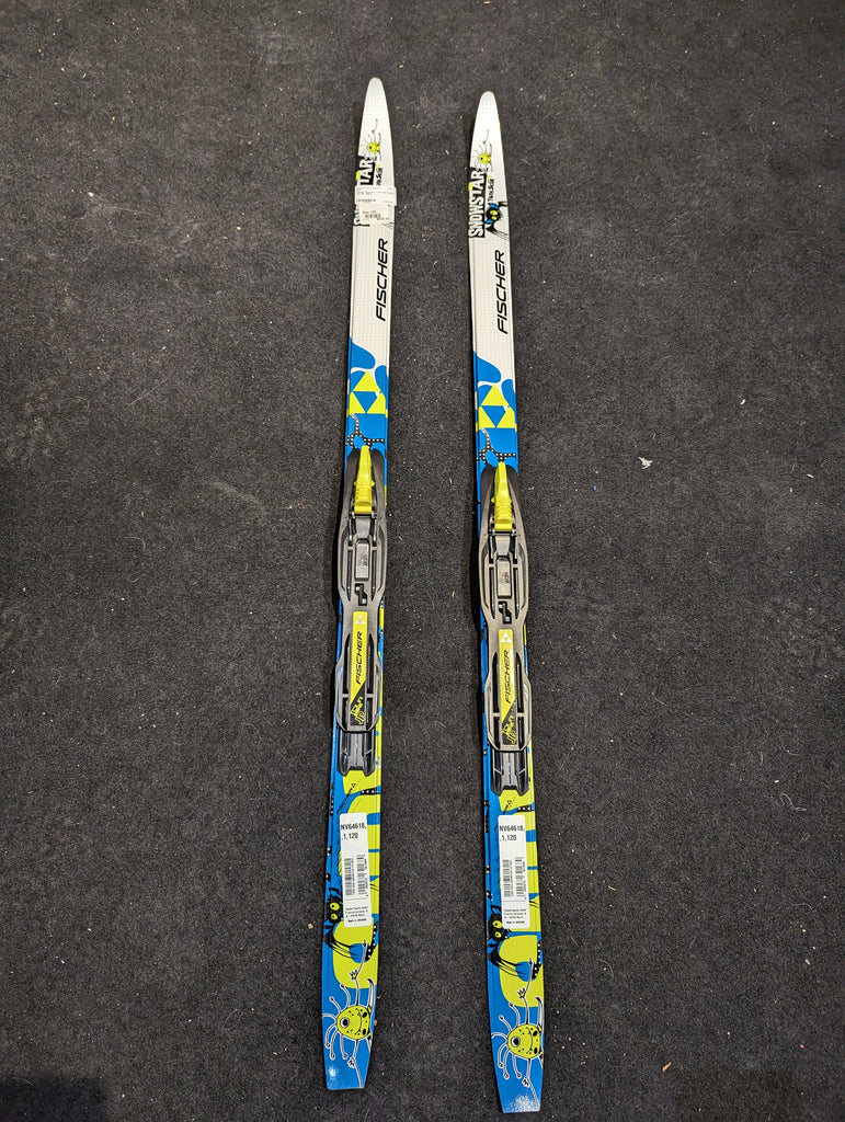 Fischer Snowstar Jr Kid's Cross Country Skis, Waxless, Twin Skin