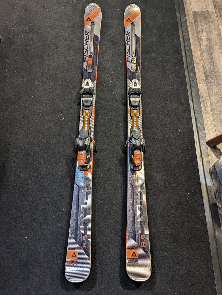 Fischer Hybrid 8.5 175cm Skis w/ Fischer Bindings, All Mountain, OLDER BINDINGS