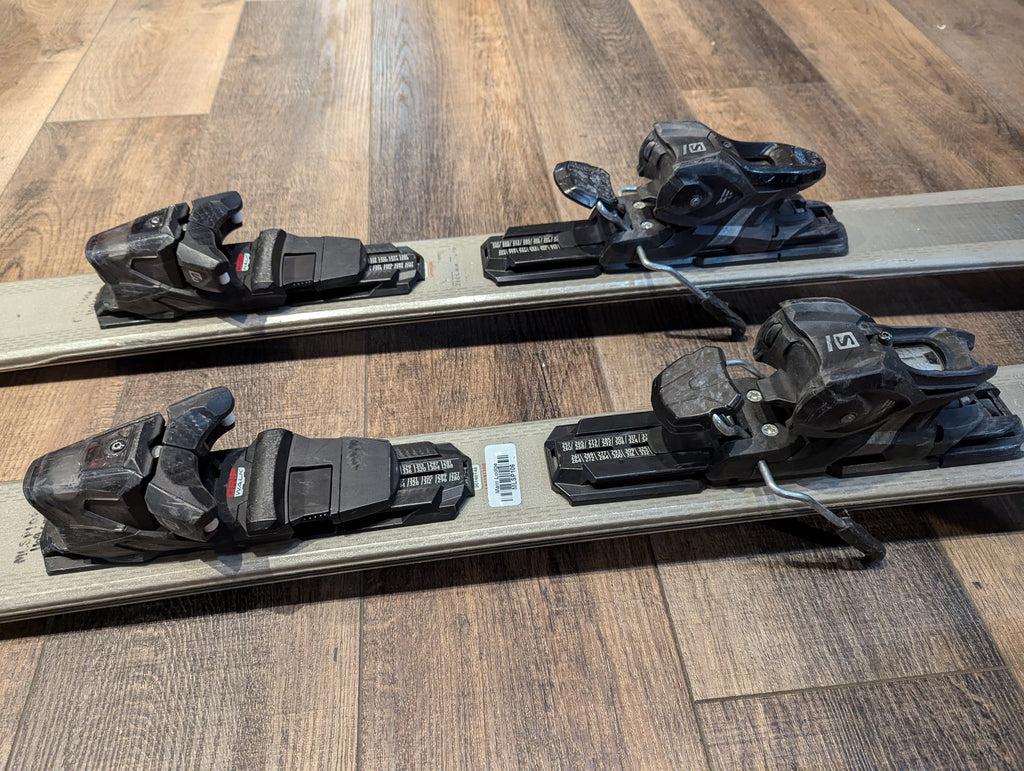 Salomon QST 85 skis all mountain rocker Grip Walk bindings, 169cm