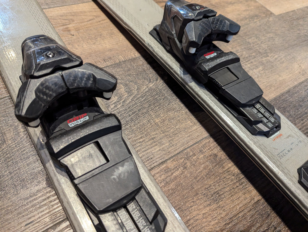 Salomon QST 85 skis all mountain rocker Grip Walk bindings, 169cm