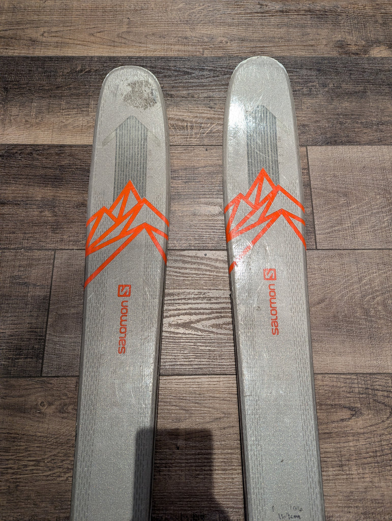 Salomon QST 85 skis all mountain rocker Grip Walk bindings, 169cm