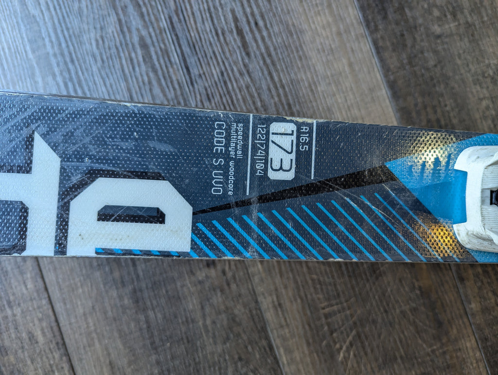 Volkl Code Speedwall Skis, 173cm, Marker R Motion Demo Bindings, Topsheet Damage