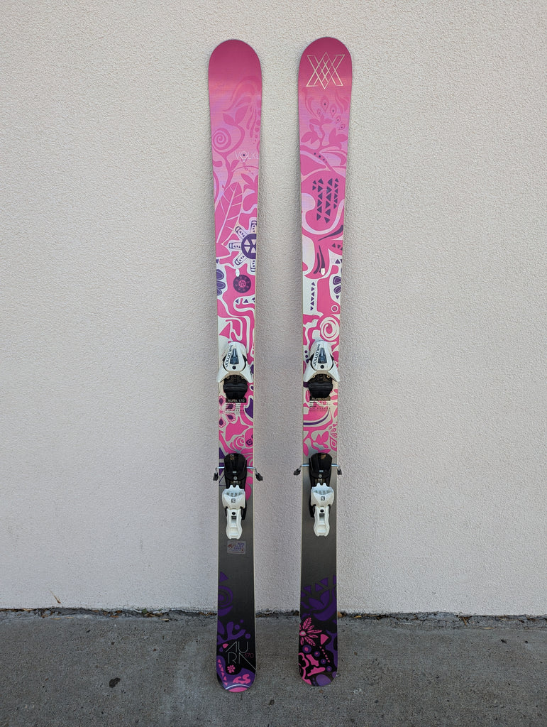 Volkl Aura All Mountain/Powder Skis, 170cm, Salomon Z12 Bindings