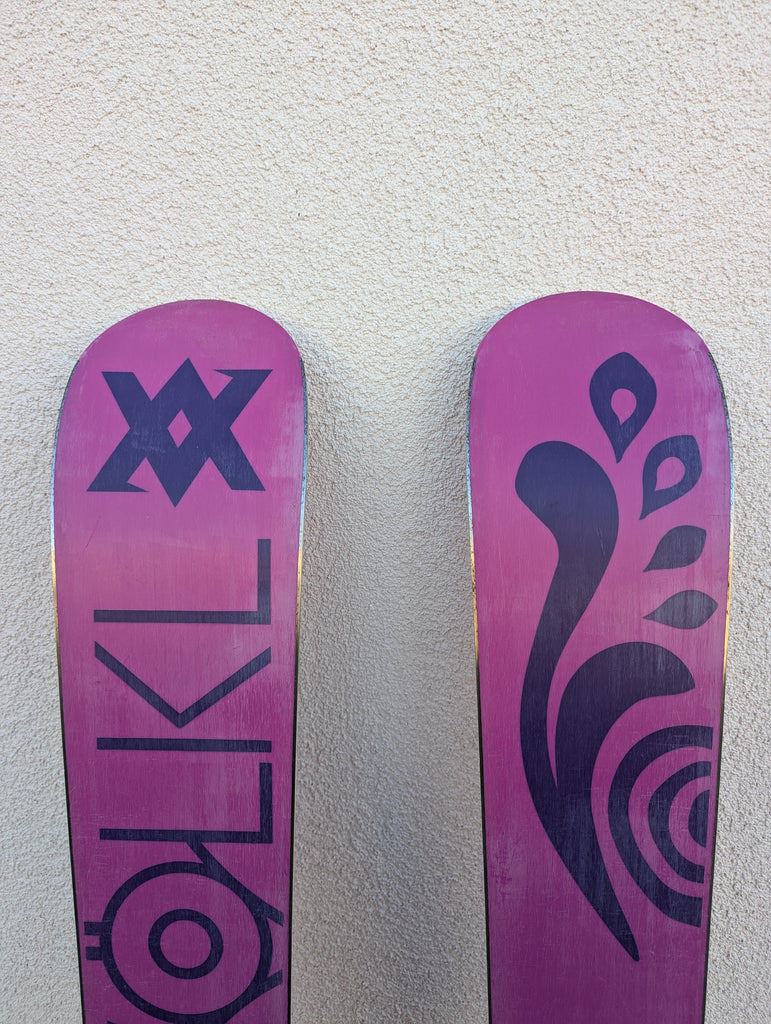 Volkl Aura All Mountain/Powder Skis, 170cm, Salomon Z12 Bindings