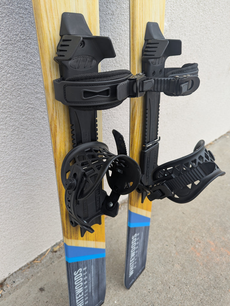 New Whitewoods Outlander Snowshoe Skis, 139cm w/Universal Bindings, Telescopic Poles