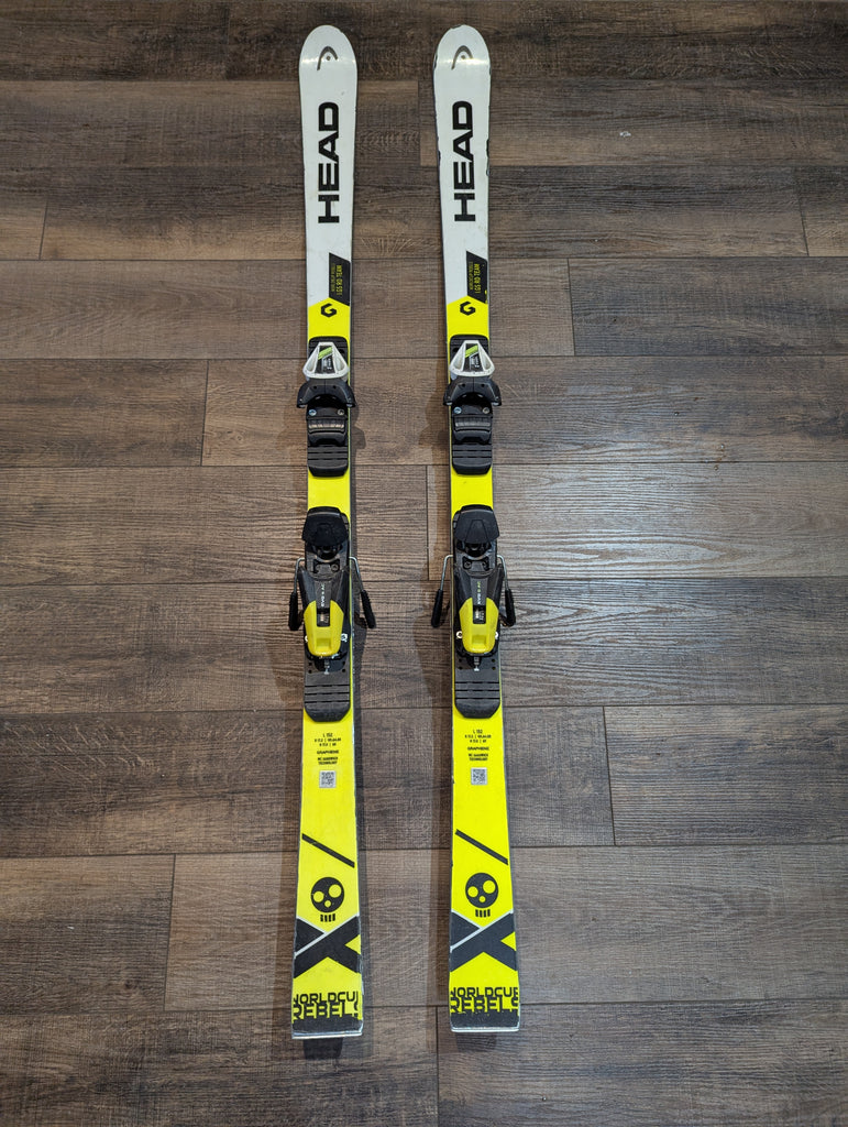 Head I.GS RD Team World Cup Rebels skis, 152cm, with Head Evo AC 9 Bindings