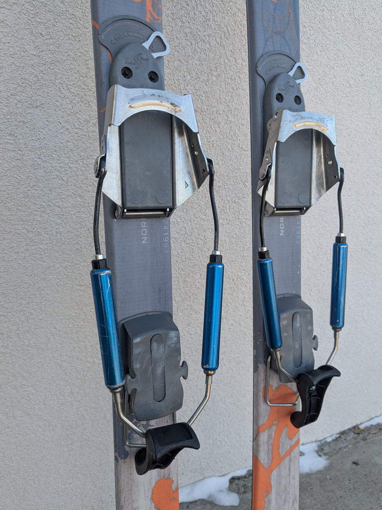 Asnes Light Duty Telemark Skis, 170cm,  Voile Switchback Telemark Bindings and skins