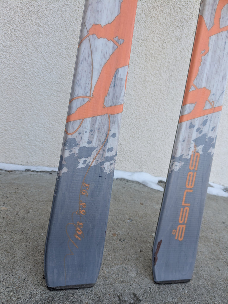 Asnes Light Duty Telemark Skis, 170cm,  Voile Switchback Telemark Bindings and skins