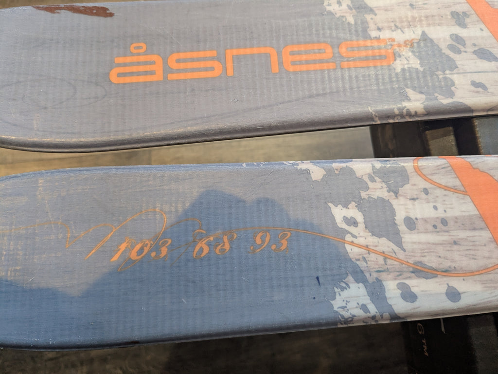 Asnes Light Duty Telemark Skis, 170cm,  Voile Switchback Telemark Bindings and skins