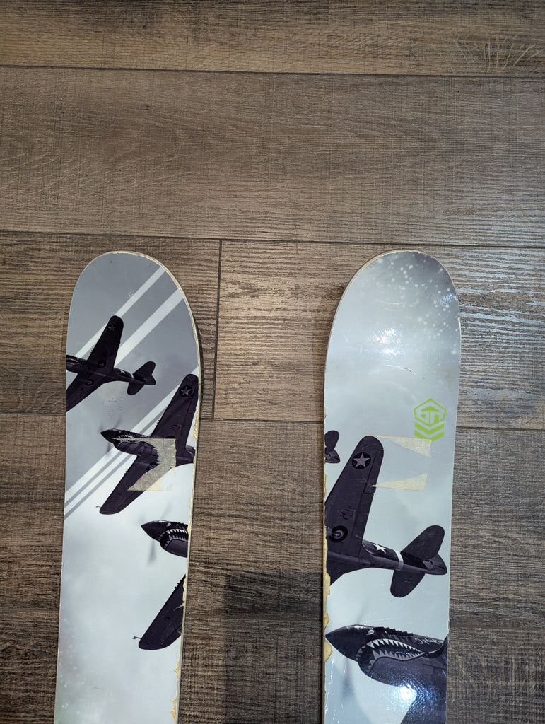 Blue House Mr. Rocker Twin Tips Telemark Skis, 171cm, 22 Designs