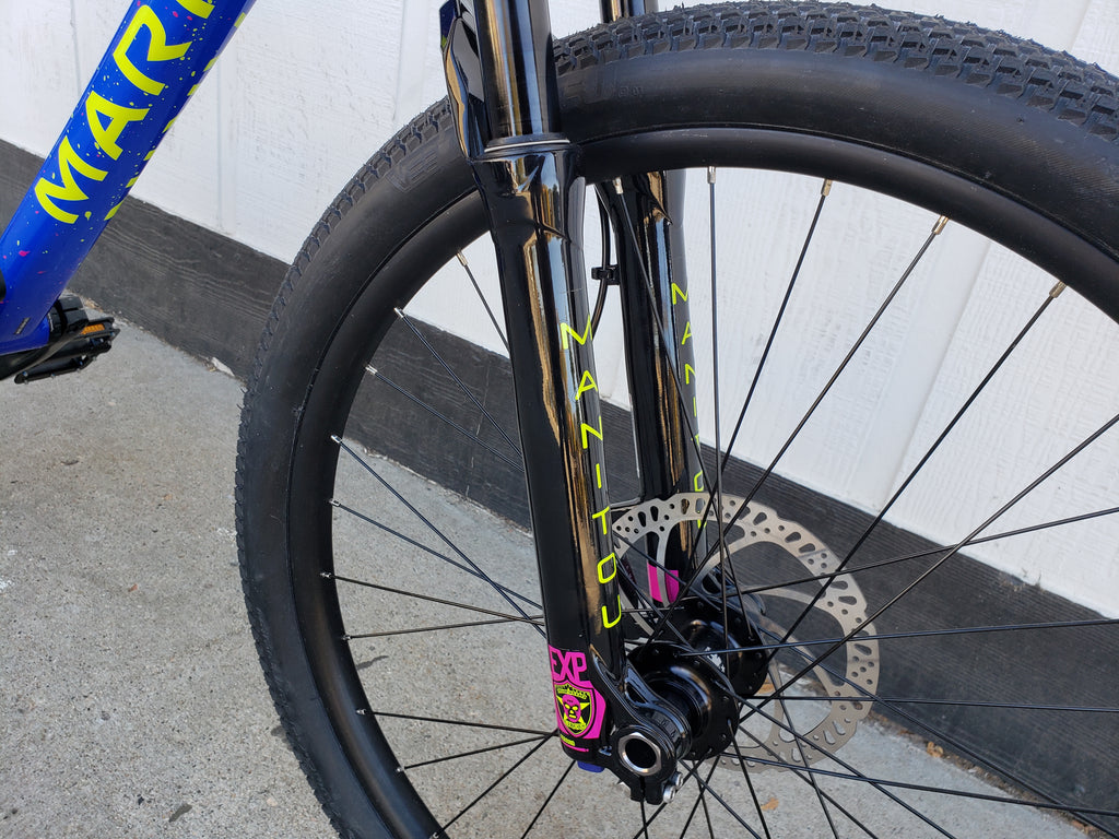 Marin Alcatraz Dirt Jumper Bike, Blue/Magenta, Short
