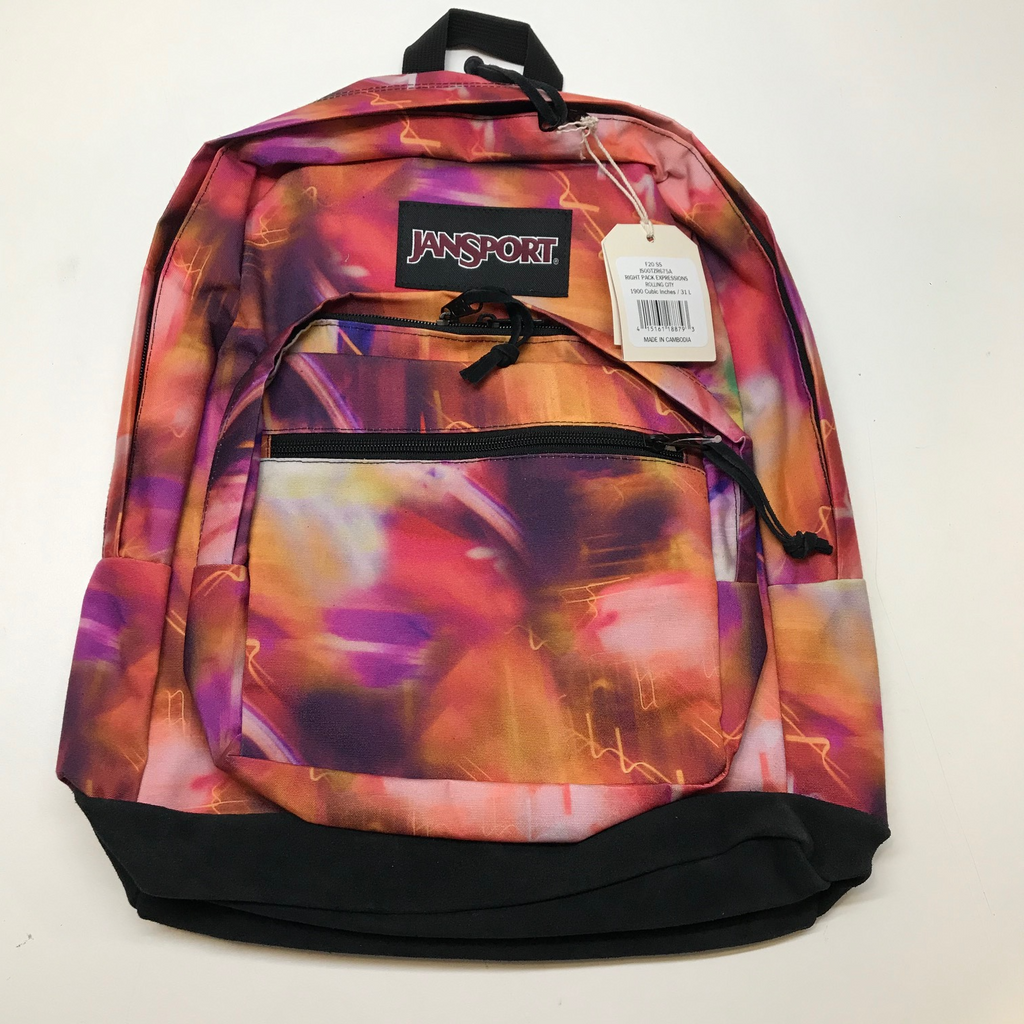 Jansport Right Pack Expressions Backpack book bag/day pack leather bottom