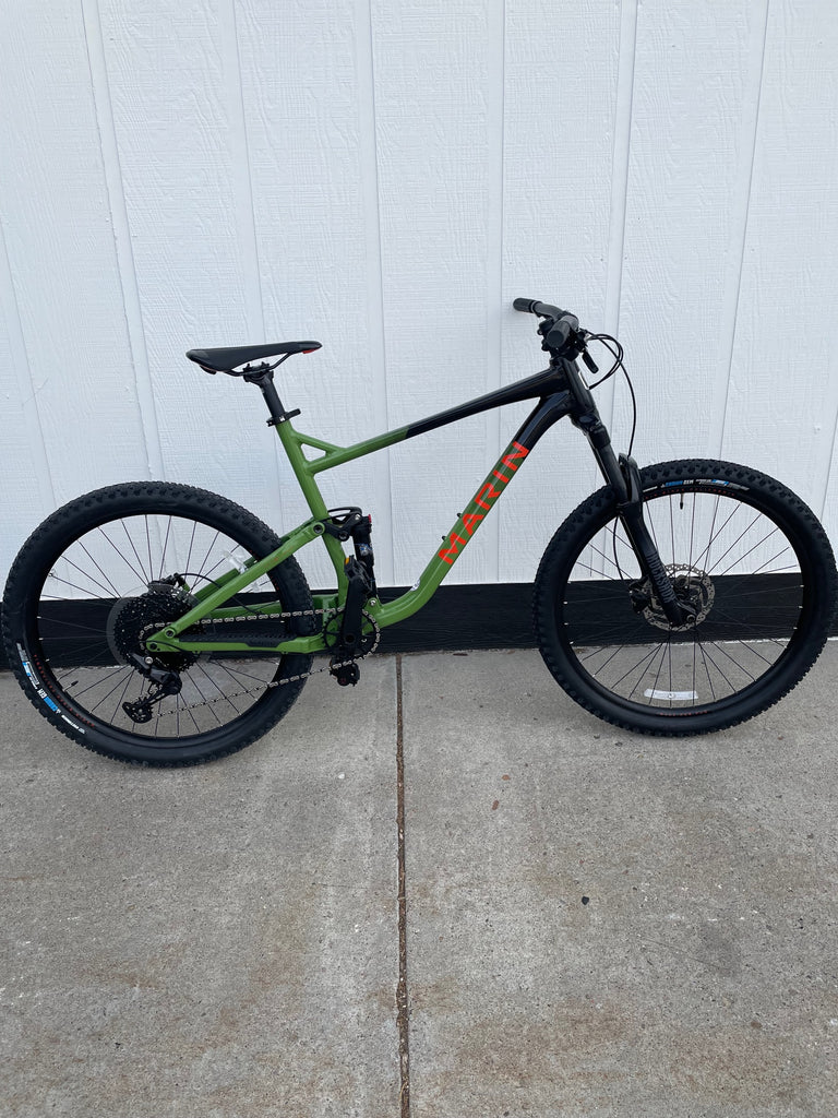 Marin Rift Zone 1 27.5 Full Suspension Mountain Bike, Green/Black