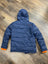 Spyder Frontier Hooded Puffer Jacket, Youth Large, Blue/Orange