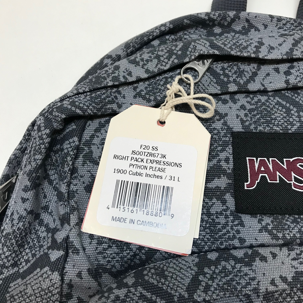 Jansport Right Pack Expressions Backpack book bag/day pack leather bottom