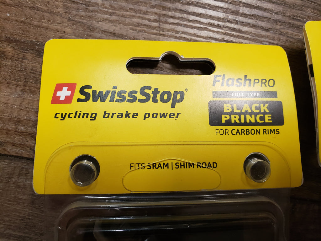 SwissStop FlashPro Road Bike Brake Pads, Black Prince, 2 Pair set