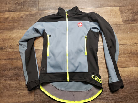 Castelli Gore Wind Stopper fleece cycling jacket women large trim fit