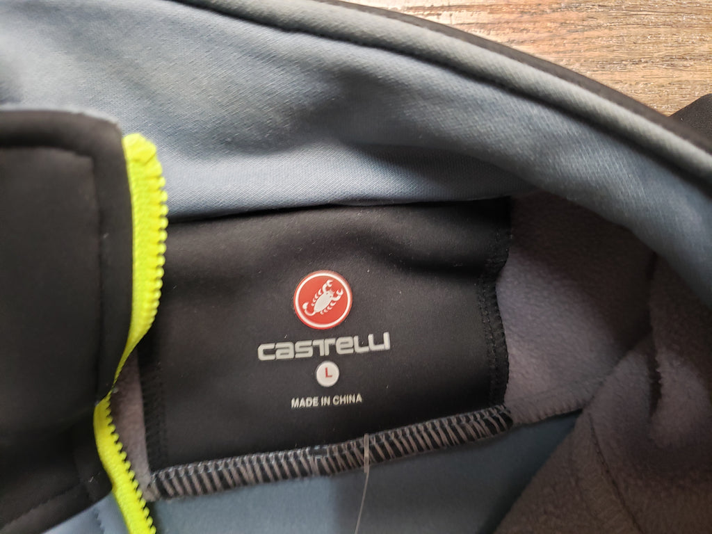 Castelli Gore Wind Stopper fleece cycling jacket women large trim fit
