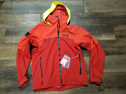 Helly Hansen HP Foil Match waterproof shell sailing jacket men large red