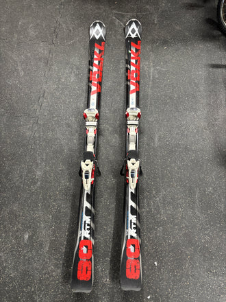 Volkl RTM 80 All Mountain Rocker Skis, 176cm, Older Marker Wideride Bindings (2)