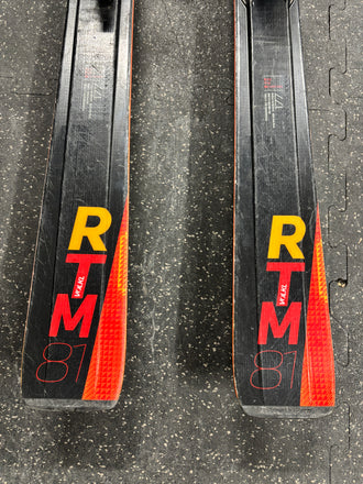 Volkl RTM 81 All Mountain Rocker Skis, 177cm, Older Marker Bindings