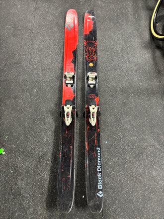 Black Diamond Johnny Collinson (Megawatt?) Powder Skis, 184cm, Older Marker Griffon Bindings