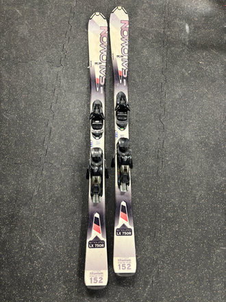Salomon Enduro LX750R all mountain rocker skis, 152cm, Older Salomon Bindings