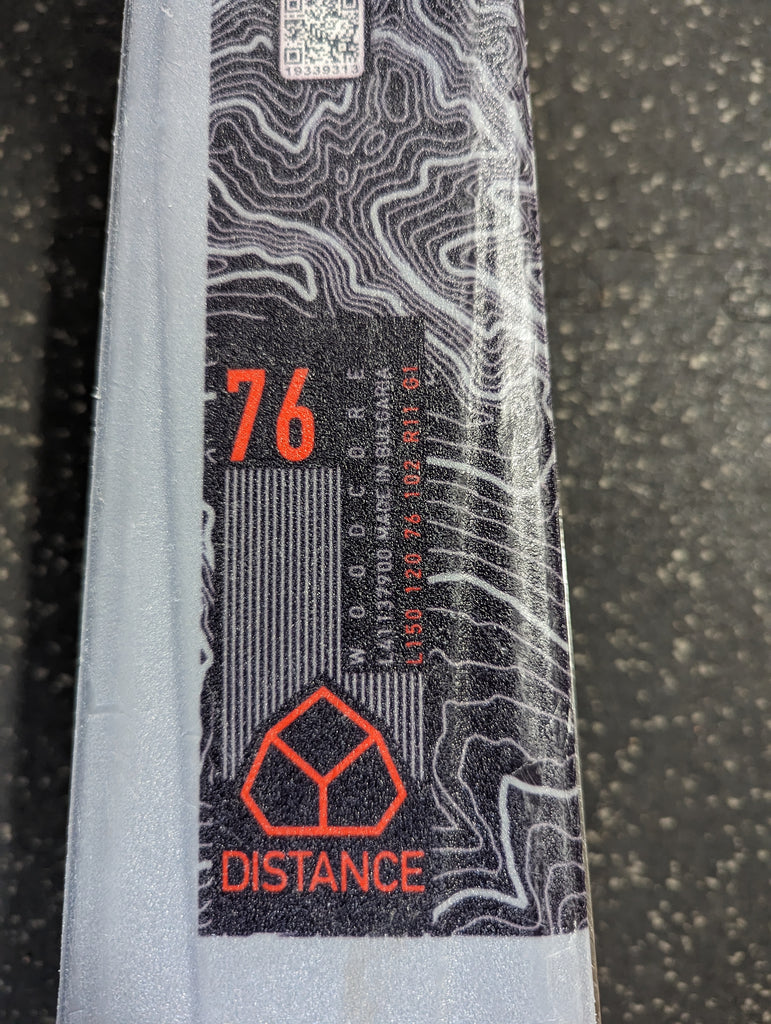 Salomon Distance 76 all mountain rocker skis with bindings, 150cm