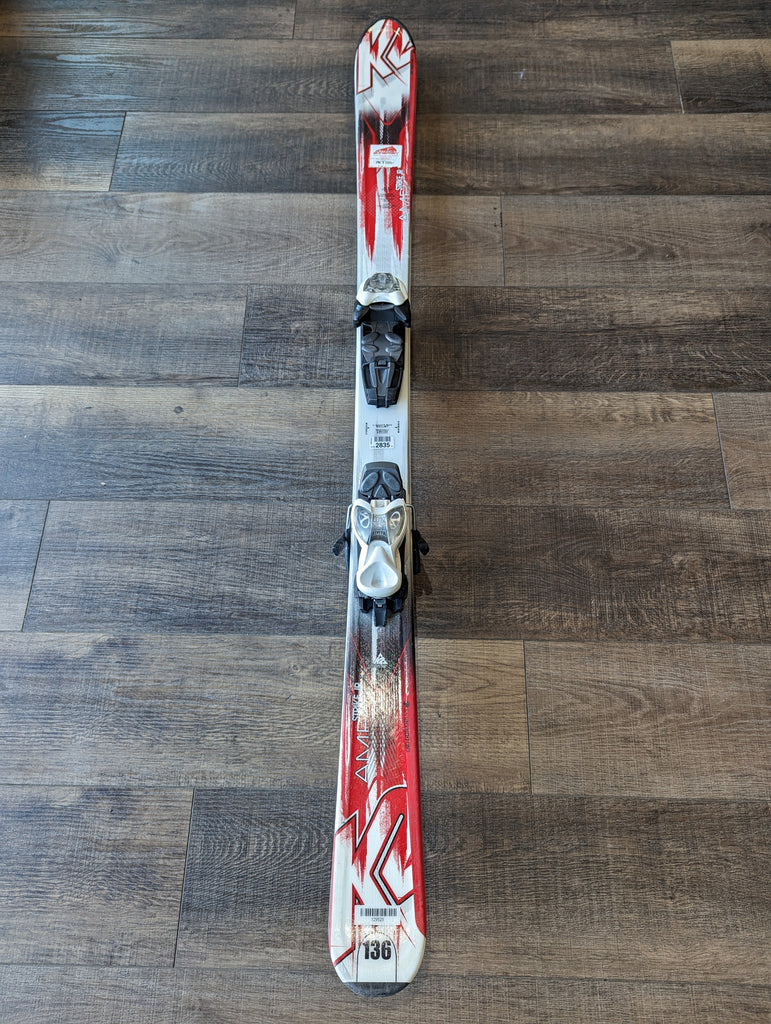 K2 Amp Youth Skis, 136cm, Marker Bindings