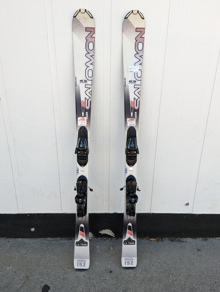 Salomon Enduro LX750R all mountain rocker skis with bindings, 152cm