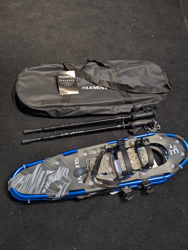 5th Element Traverse snowshoes w/ poles and bag 30 in