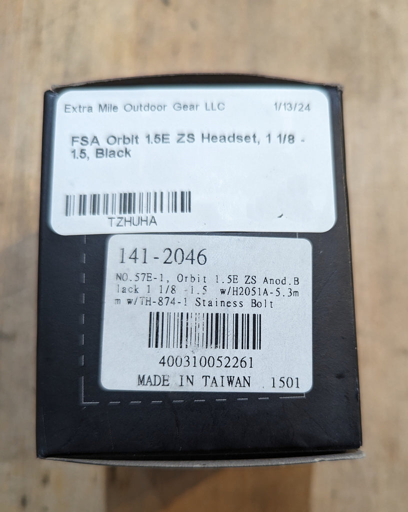 FSA Orbit Headset, Black, 1.5E ZS-1