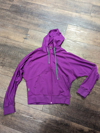 Icebreaker light/medium weight full zip hoody merino wool women  extra small