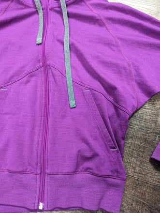 Icebreaker light/medium weight full zip hoody merino wool women  extra small