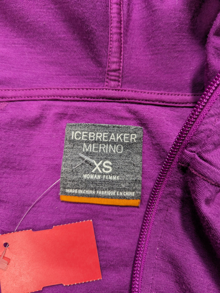 Icebreaker light/medium weight full zip hoody merino wool women  extra small