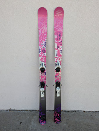 Volkl Aura All Mountain/Powder Skis, 170cm, Salomon Z12 Bindings