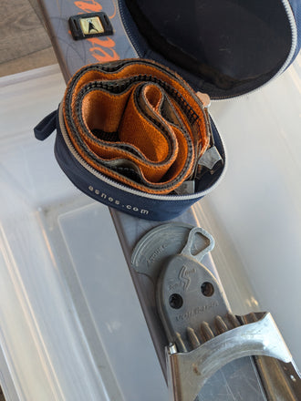 Asnes Light Duty Telemark Skis, 170cm,  Voile Switchback Telemark Bindings and skins