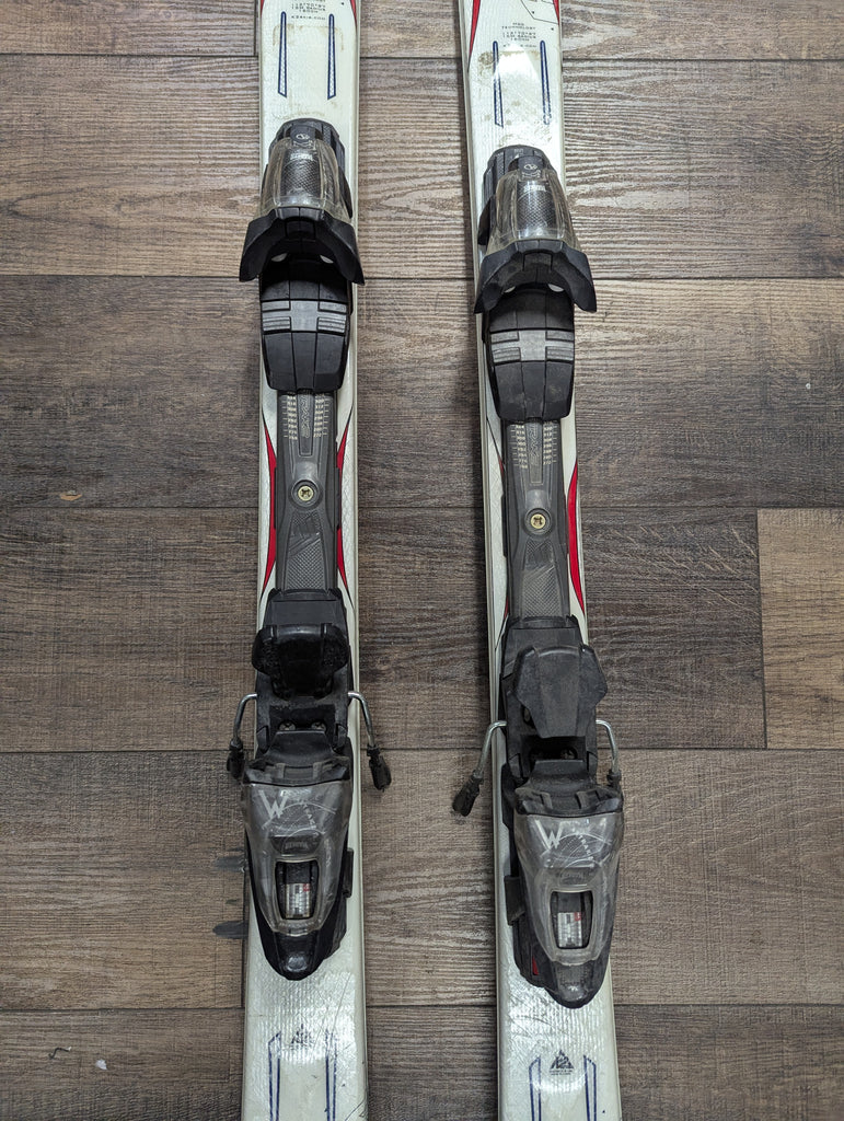 k2 apache shaped skis with marker mod 10.0 bindings K2 Comanche All Mountain Rocker Skis, 160cm, Older Marker Bindings, SE – The Extra Mile Outdoor Gear & Bike